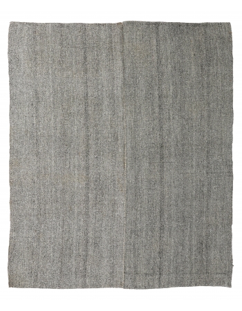 Gray Vintage Turkish Kilim Rug - 6`9″ x 8`1″