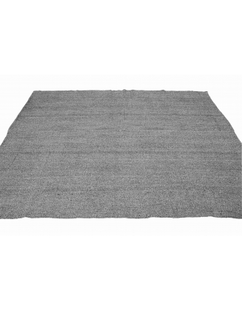 Gray Vintage Turkish Kilim Rug - 6`9″ x 8`1″