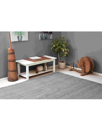 Gray Vintage Turkish Kilim Rug - 6`9″ x 8`1″