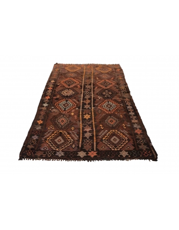 Vintage Unique Kars Kilim Rug - 5`1″ x 10`6″