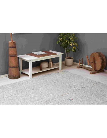 Gray Vintage Turkish Modern Kilim - 8`1″ x 11`7″