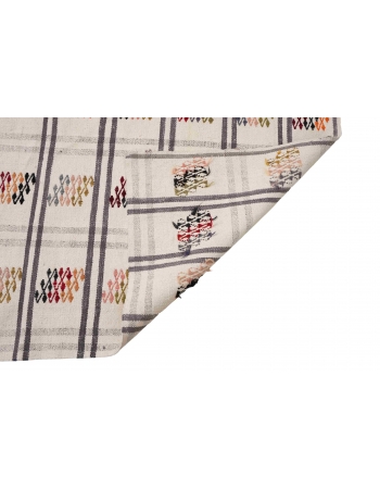 Embroidered Vintage Kilim Rug - 2`7″ x 4`9″