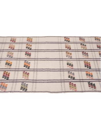 Vintage Embroidered Kilim Runner - 2`7″ x 6`11″