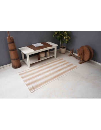Modern Vintage Striped Small Kilim - 2`9″ x 5`1″