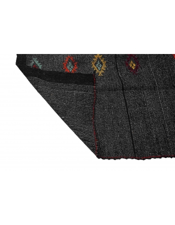 Vintage Large Gray Kilim Rug - 7`6″ x 9`7″