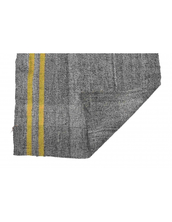Gray & Yellow Vintage Kilim Runner - 2`6″ x 14`3″