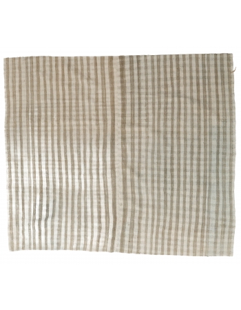 Vintage Faded Modern Kilim Rug - 4`9″ x 5`10″