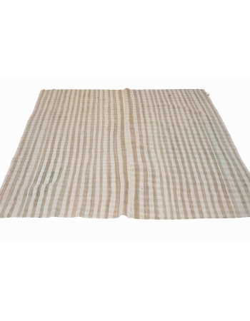 Vintage Faded Modern Kilim Rug - 4`9″ x 5`10″