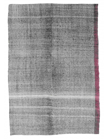 Gray Vintage Turkish Kilim Rug - 5`11″ x 8`11″