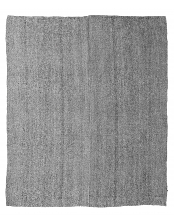 Gray Vintage Turkish Kilim Rug - 6`9″ x 8`1″