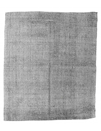 Gray Vintage Turkish Modern Kilim  - 6`7″ x 7`10″
