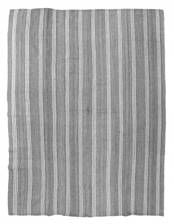 Large Vintage Gray Kilim Rug - 9`5″ x 12`2″