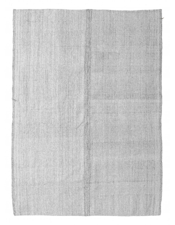 Silver Gray Vintage Kilim Rug - 5`11″ x 8`2″