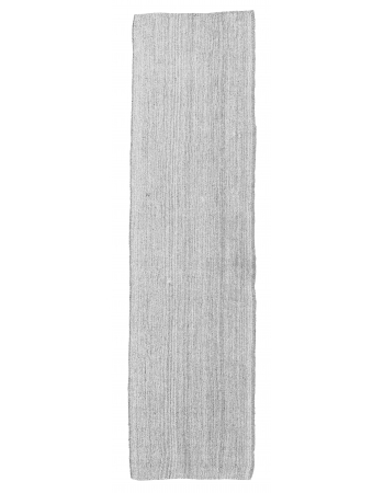 Vintage Gray Modern Kilim Runner - 3`0″ x 12`0″