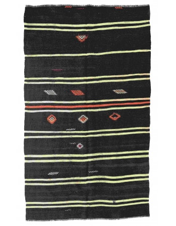 Vintage Turkish Decorative Kilim Rug - 5`6″ x 9`10″