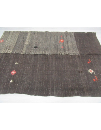 Brown one of a kind kilim rug