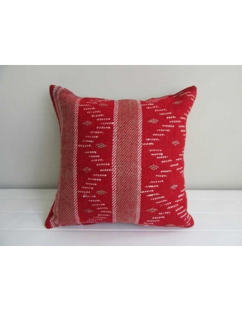 Red vintage Turkish kilim pillow