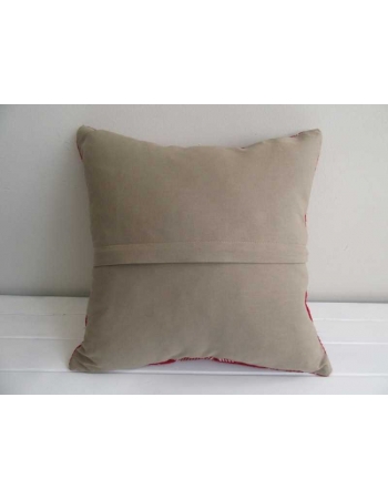 Red vintage Turkish kilim pillow
