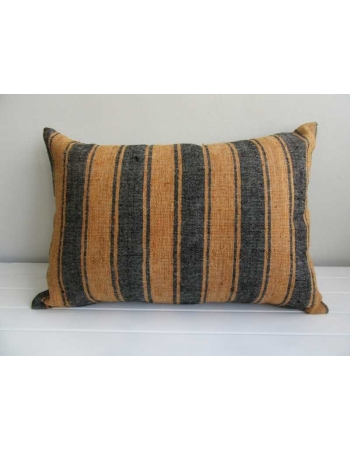 Striped decorative vintage kilim pillow