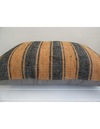 Striped decorative vintage kilim pillow