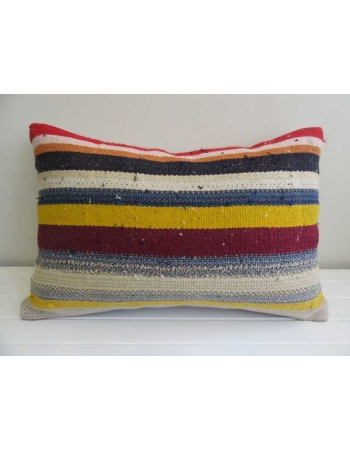 Striped vintage decorative kilim pillow