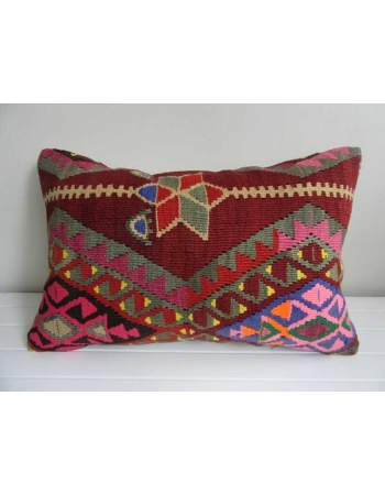 Vintage colorful kilim pillow cover
