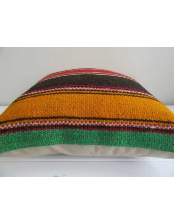 Striped decorative Turkish kilim pillow cover