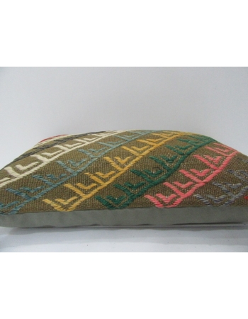 Handmade Vintage Embroidered Kilim Pillow