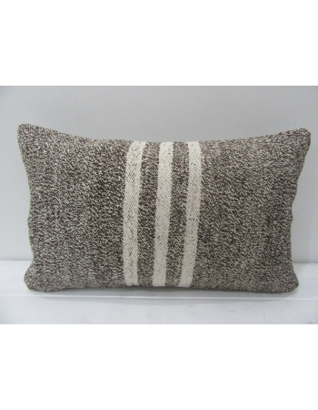 Gray & White Striped Kilim Pillow