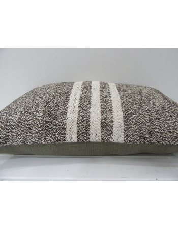 Gray & White Striped Kilim Pillow