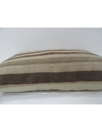 Brown & Tan Striped Kilim Pillow