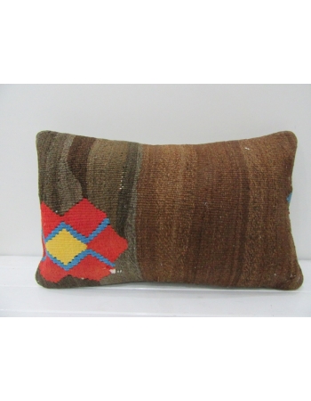 Vintage Brown & Orange Kilim Pillow