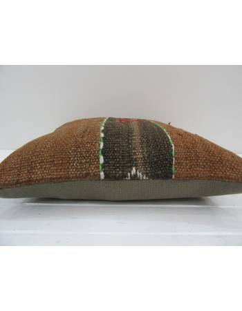 Brown Vintage Handmade Kilim Pillow