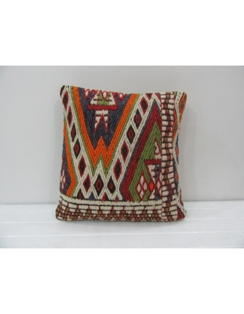 Embroidered Unique Vintage Kilim Pillow