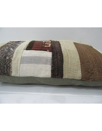 Vintage Natural Kilim Patchwork Pillow