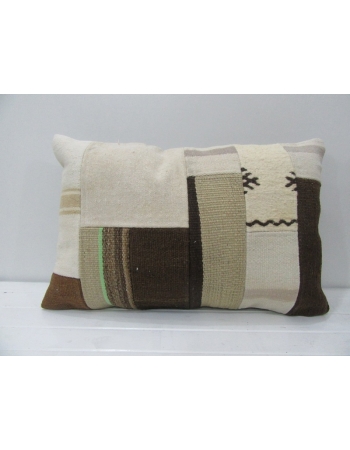 Natural Vintage Kilim Patchwork Pillow