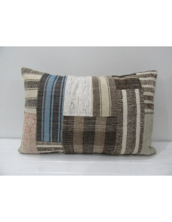 Blue / Gray Vintage Kilim Patchwork Pillow