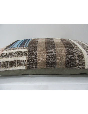 Blue / Gray Vintage Kilim Patchwork Pillow