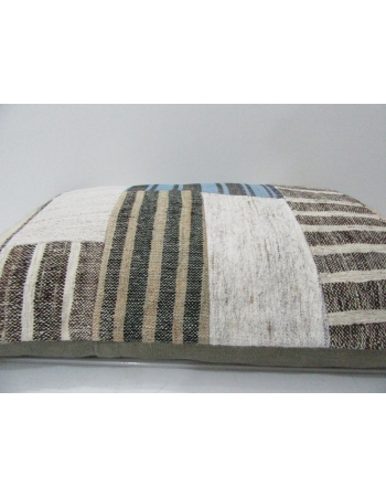 Vintage Gray / Blue Patchwork Pillow