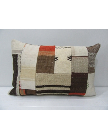 Orange / Brown Patchwork Kilim Pillow