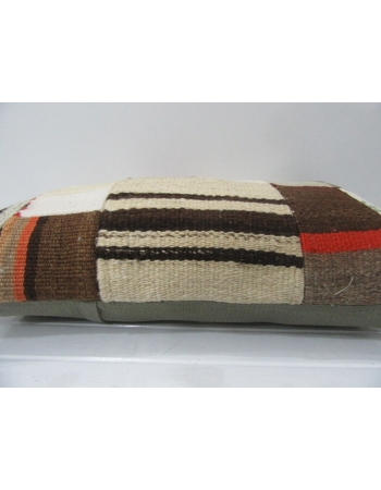 Orange / Brown Patchwork Kilim Pillow