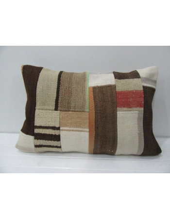 Vintage Natural Kilim Patchwork Pillow