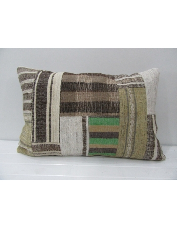 Green / Gray Vintage Patchwork Pillow