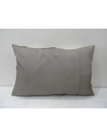 White / Brown Vintage Patchwork Kilim Pillow