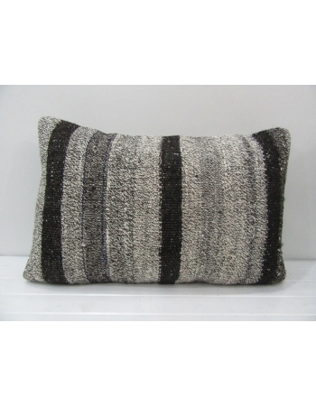 Gray & Black Vintage Kilim Pillow