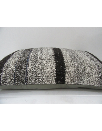 Gray & Black Vintage Kilim Pillow