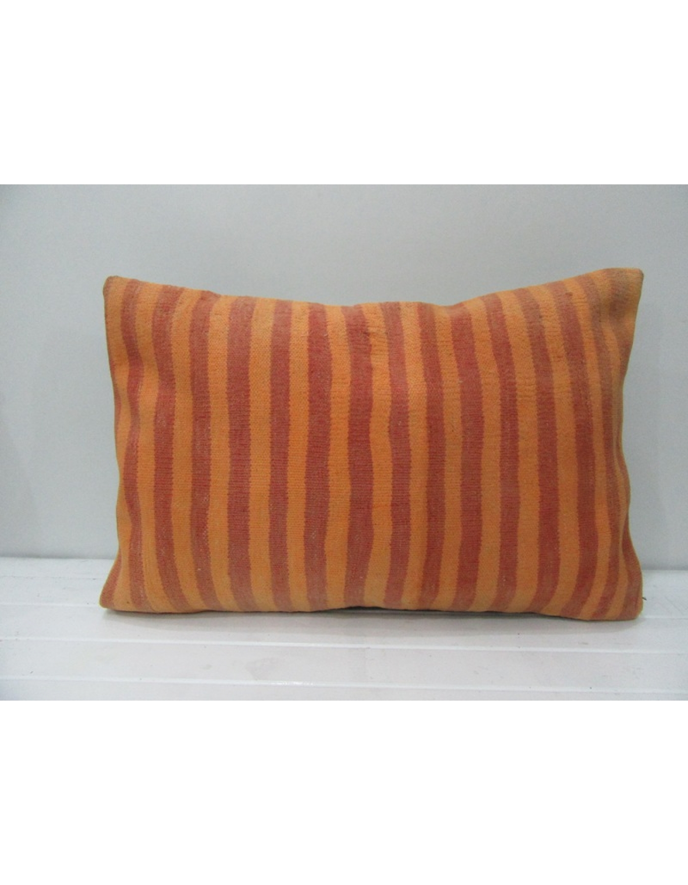orange striped pillows