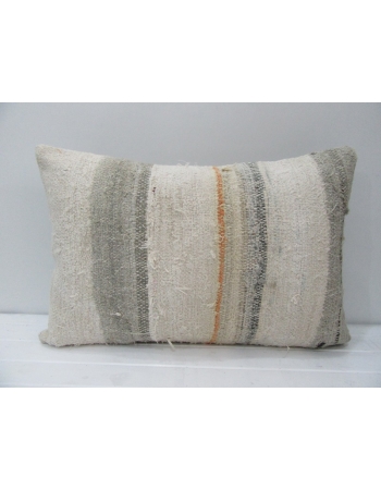 Beige & Gray Striped Kilim Pillow