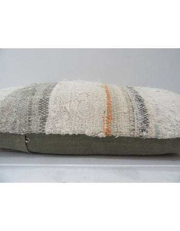 Beige & Gray Striped Kilim Pillow