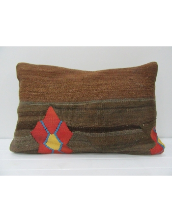 Brown & Orange Kilim Cushion Cover